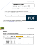 Previsions de Trafic Lundi 14 Novembre 2022