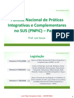 Política Nacional de Práticas Integrativas e Complementares PNPIC