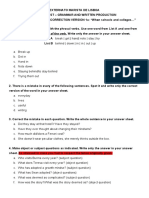 Correction 1ST 10.1C Writing Test - Grammar and Composition