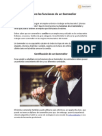 Descubre Las Funciones de Un Sommelier