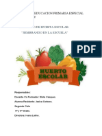 Proyecto de Huerta Escuela Especial Famailla