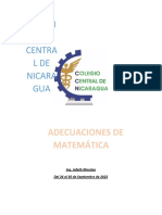 ADECUACIONES CHALE SEMANA DEL 26 DE SEPT. AL 30 DE SEPT.