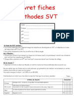 Livret Fiches Methodes SVT CYCLE 4