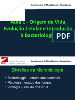 Aula 1 - Origem Da Vida, Evolução Celular e Introdução À Bacteriologia