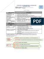 Ficha de Actividades de La Semana de Introduccion