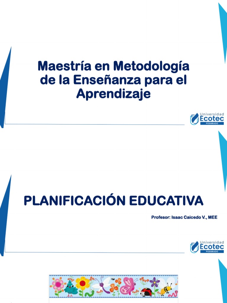 Planificación Educativa y Currículum | PDF | Plan de estudios | Método ...