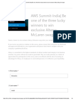 AWS Summit-India - Be One of The Three Lucky Winners To Win Exclusive Alteryx-McLaren Swag!