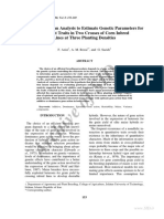 Azizi Et Al 2006. Medias Generacionales en Rendimiento de Grano