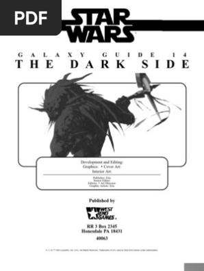 Star Wars D6 - Galaxy Guide 14 - Dark Side