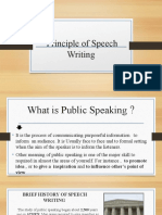 Principle of Speech Writing