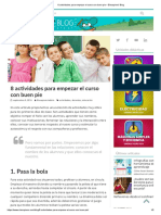 8 Actividades para Empezar El Curso Con Buen Pie - Elesapiens' Blog