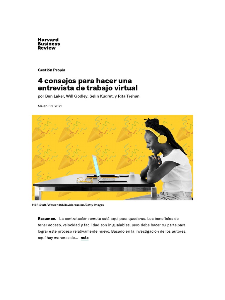 4 Tips To Nail A Virtual Job Interview | PDF | Videotelefonía ...