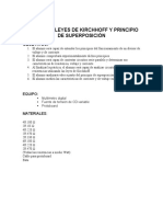 Leyes de Kirchhoff y principio de superposición en circuitos serie-paralelo