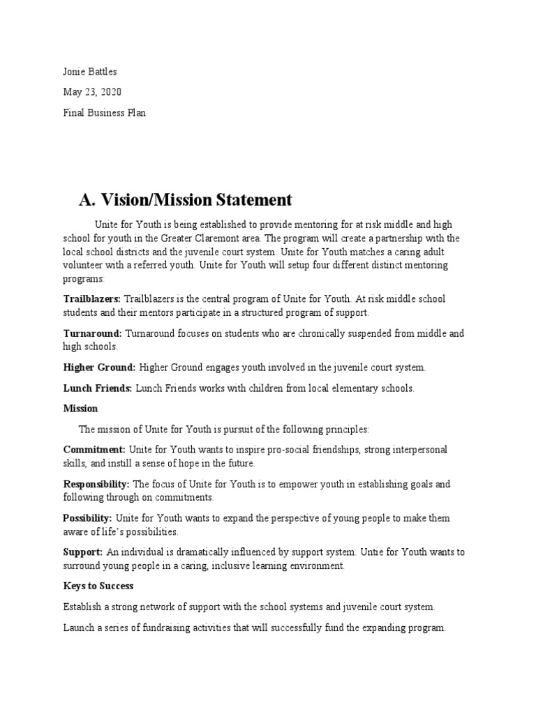 Jonie Final Busimess Plan PDF Balance Sheet Mentorship