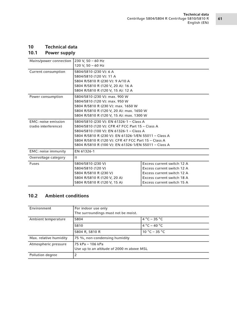 Eppendorf 5804 (R) & 5810 (R) - Marshall Scientific | PDF | Centrífugo ...