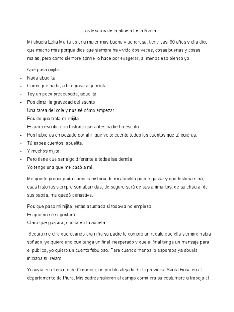 EL TESORO DE LA ABUELA intelligence overview