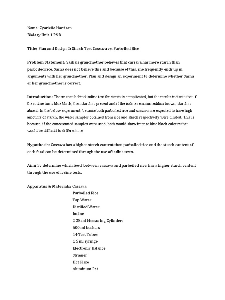 Bio P & D | PDF | Experiment | Water