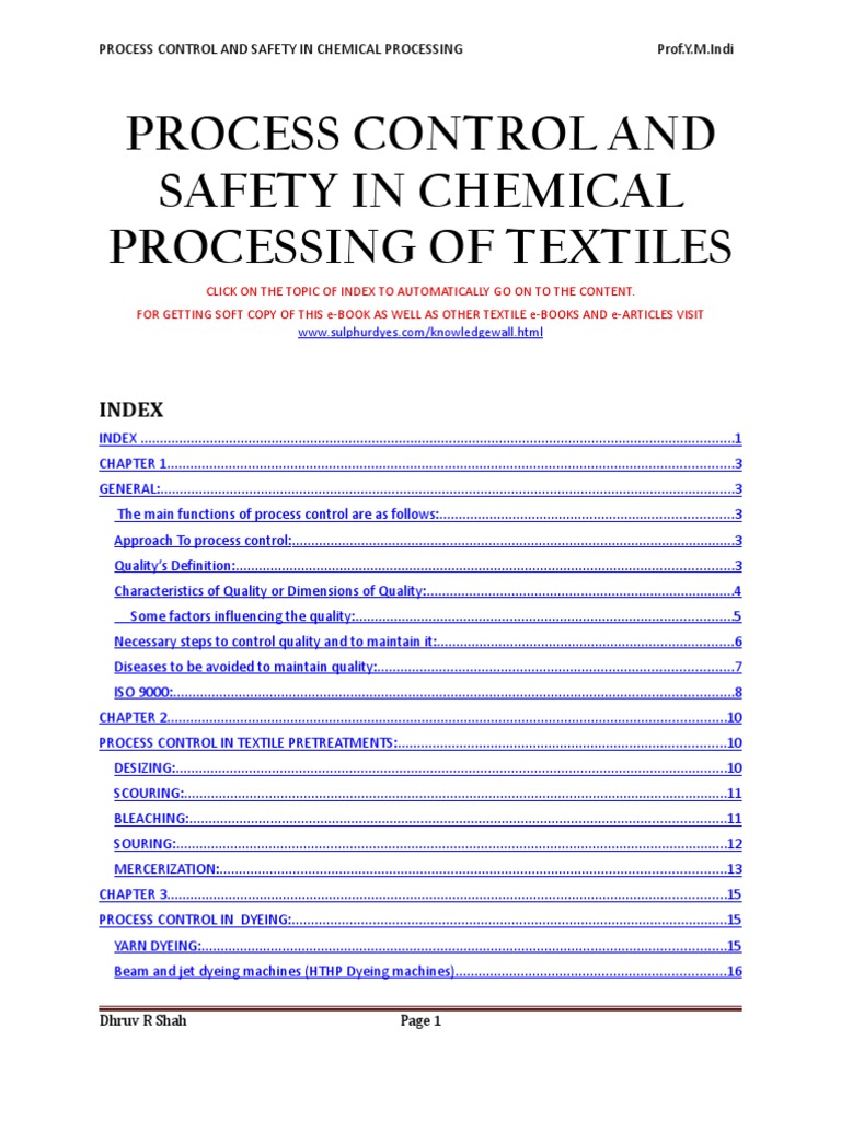 Process Control and Safety in Chemical Processing | PDF | Technology ...
