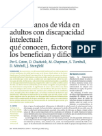 Estilos Sanos de Vida en Adultos Con Discapacidad Intelectual - Qué Conocen, Factores Que Los Benefician y Dificultan