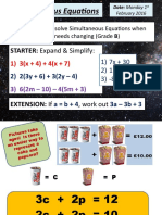 KS4 Simultaneous Equations L1 4 UPDATED