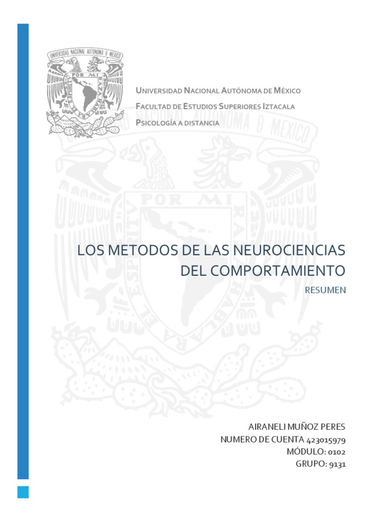 Los Metodos de Las Neurociencias Del Comportamiento | PDF | Cerebro ...