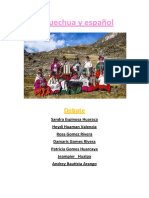 El quechua y español, lenguas andinas