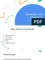 Personality, Intelligence and Psychotherapies Rev