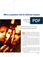 Who's at Greatest Risk for Delirium Tremens