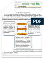 Os setores da economia e cidadania