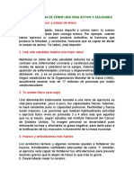 La Importancia de Tener Una Vida Activa y Saludable