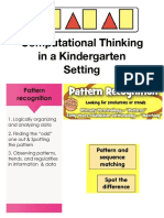 Computational Thinking in A Kindergarten Setting