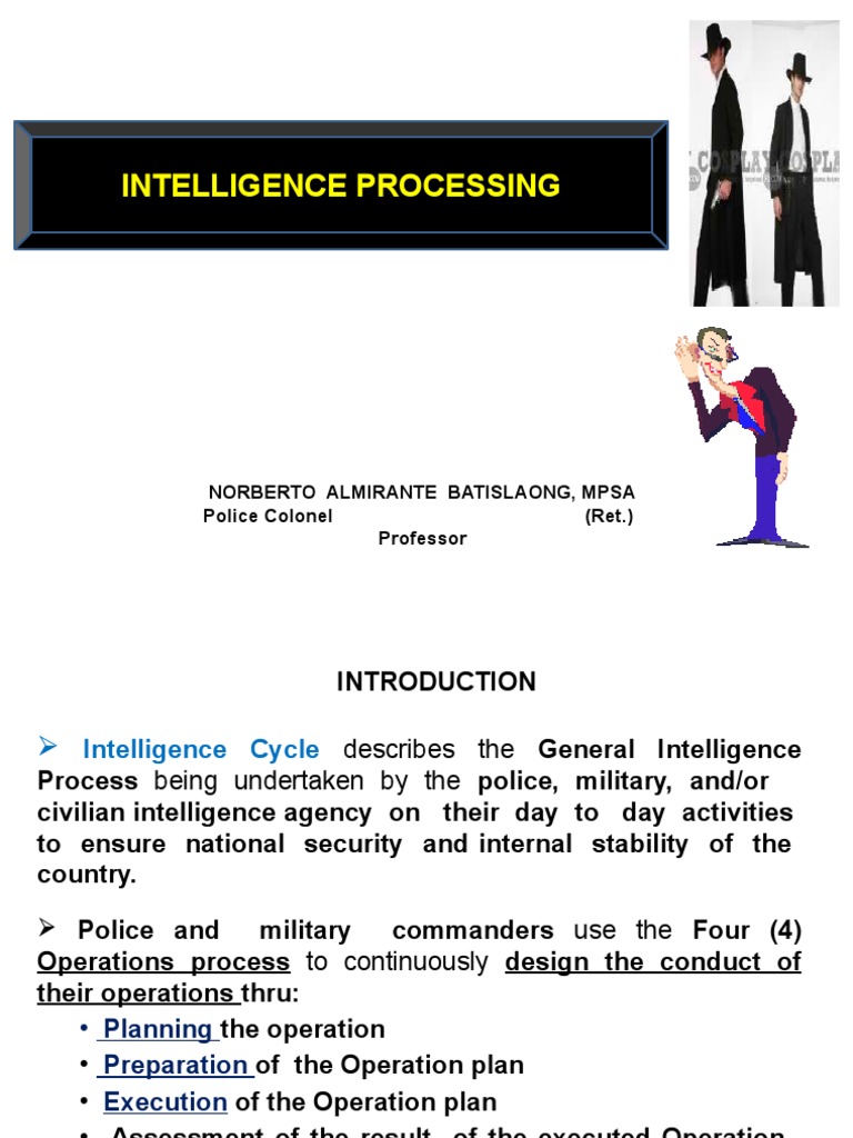 Intelligence Cycle in Law Enforcement | PDF | Military Intelligence ...