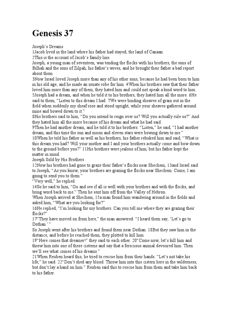 Genesis 37 pdf jacob book of genesis