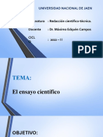 Redacción de ensayos científicos en la UNJA