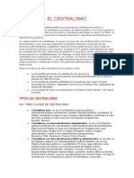 El centralismo: definición, tipos y ejemplos