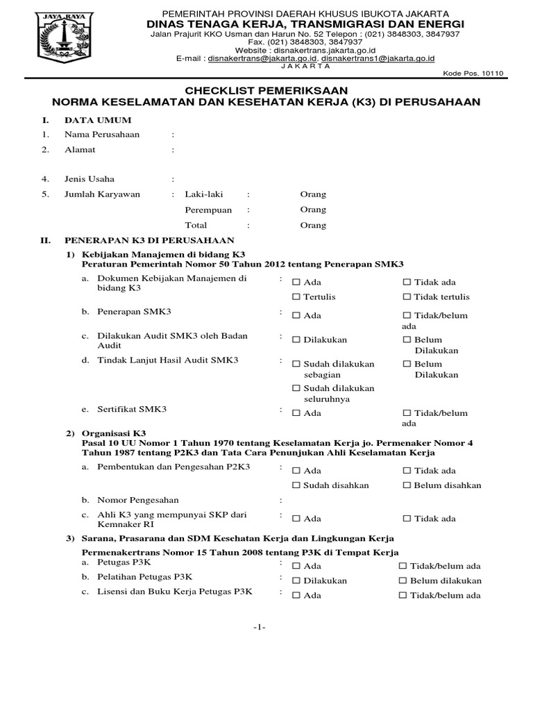 Formulir K3 - 2022 | PDF