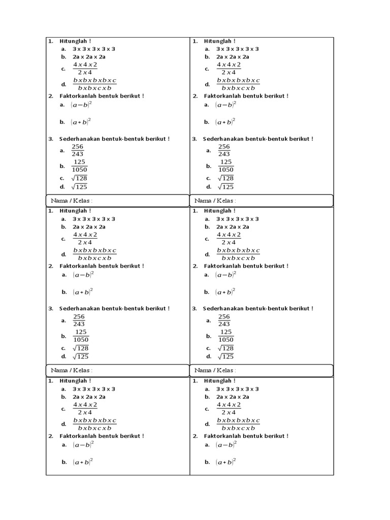 Soal dan Pembahasan Eksponen Kelas 10 | PDF | Metode & Bahan Ajar