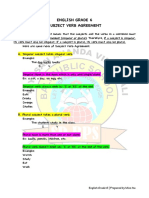 English Grade 6 Subject Verb Agreement Guide
