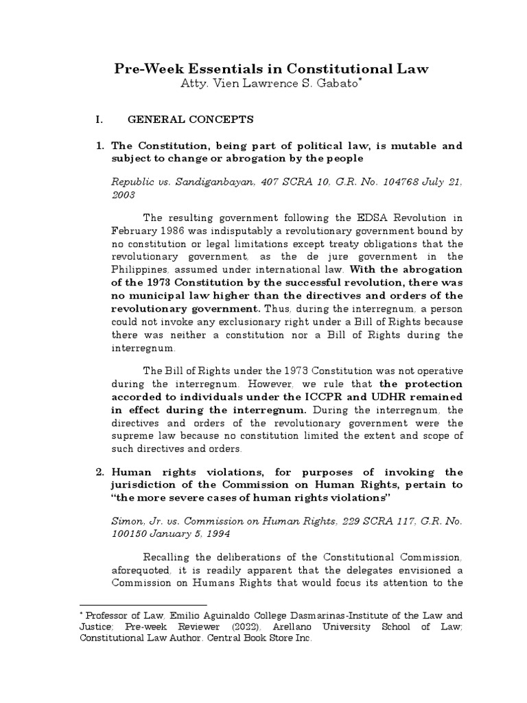Constitutional Law Essentials by Gabato | PDF | Eminent Domain | Search ...