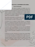 Aspectos Bioéticos de La Experimentación Animal