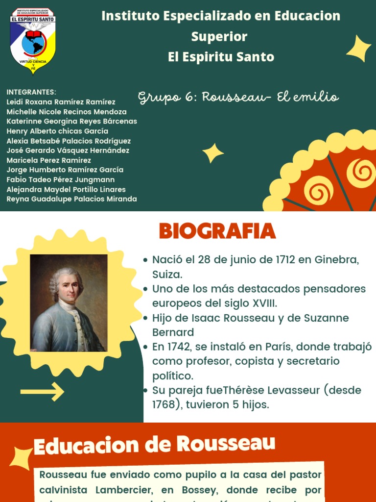 Rousseau-El Emilio | PDF | Era de iluminacion | Emile, o sobre educación