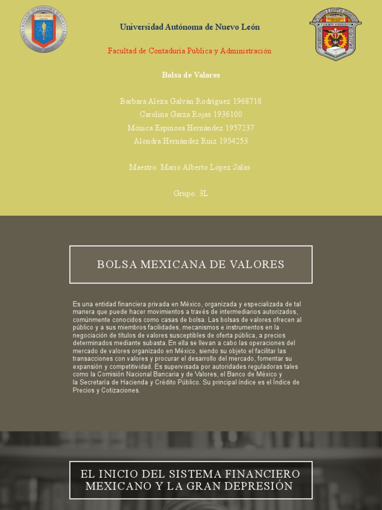 Presentacion Bolsa Mexicana de Valores | PDF | Bolsa | Bolsa de Valores