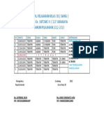 Jadwal Pelajaran Kelas 3B