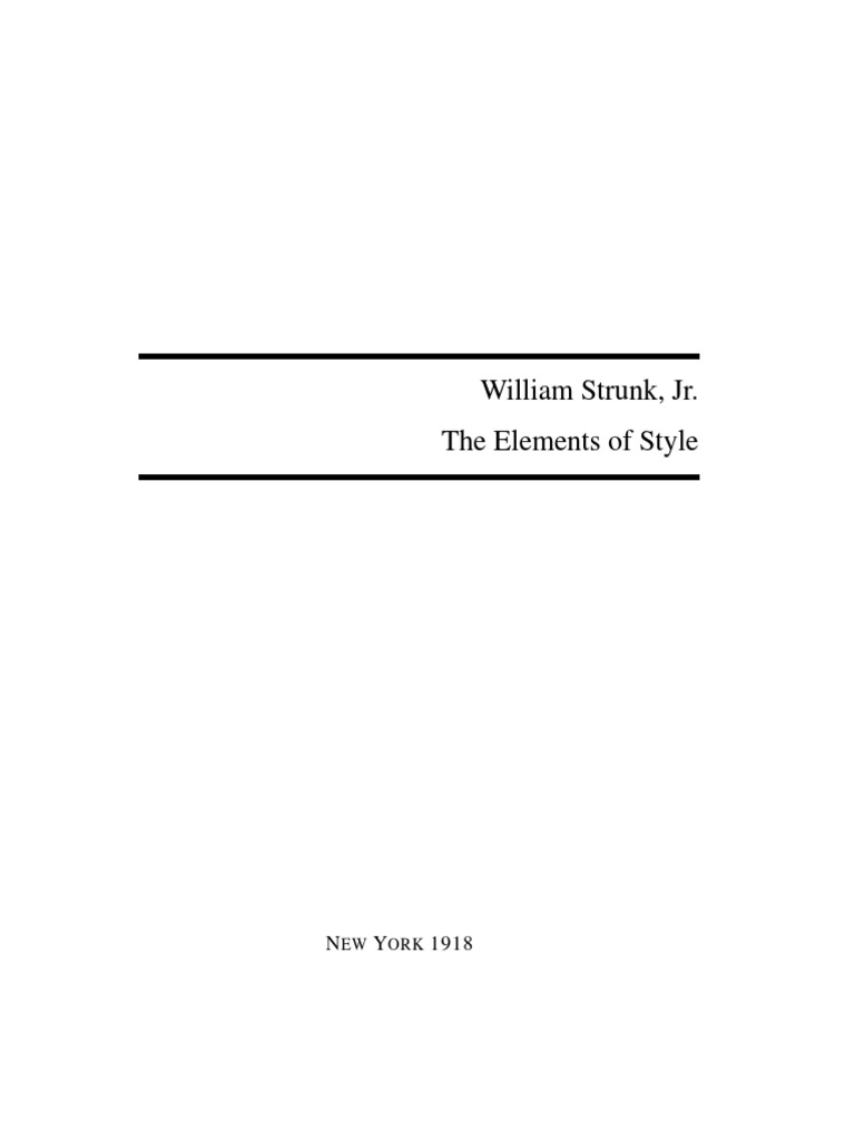 Elements of style pdf comma linguistics