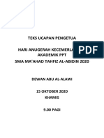 Teks Ucapan Pengetua HAK 2020