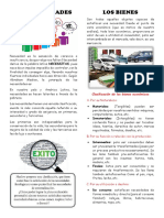 Bienes económicos y clasificación de necesidades humanas