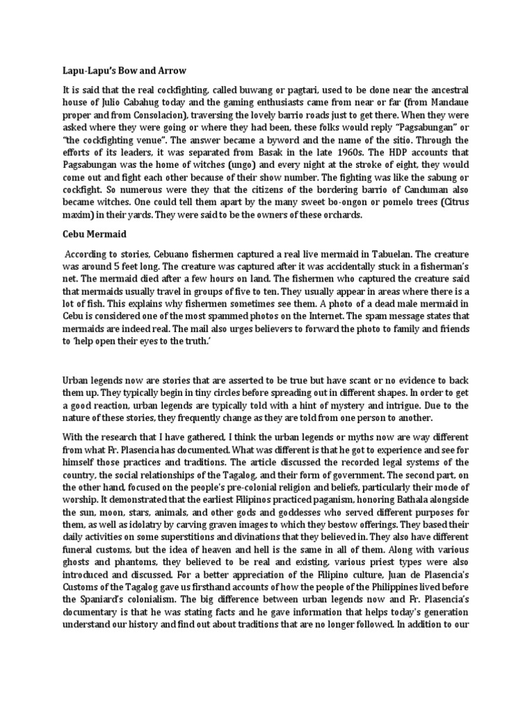 Customs of the Tagalog PDF Idolatry Folklore