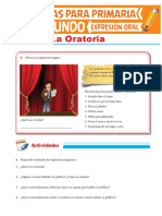 La Oratoria para Segundo Grado de Primaria