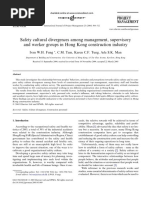 Safety Cultural Divergences Among Management