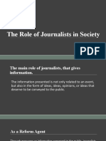 The Role of Journalists in Society